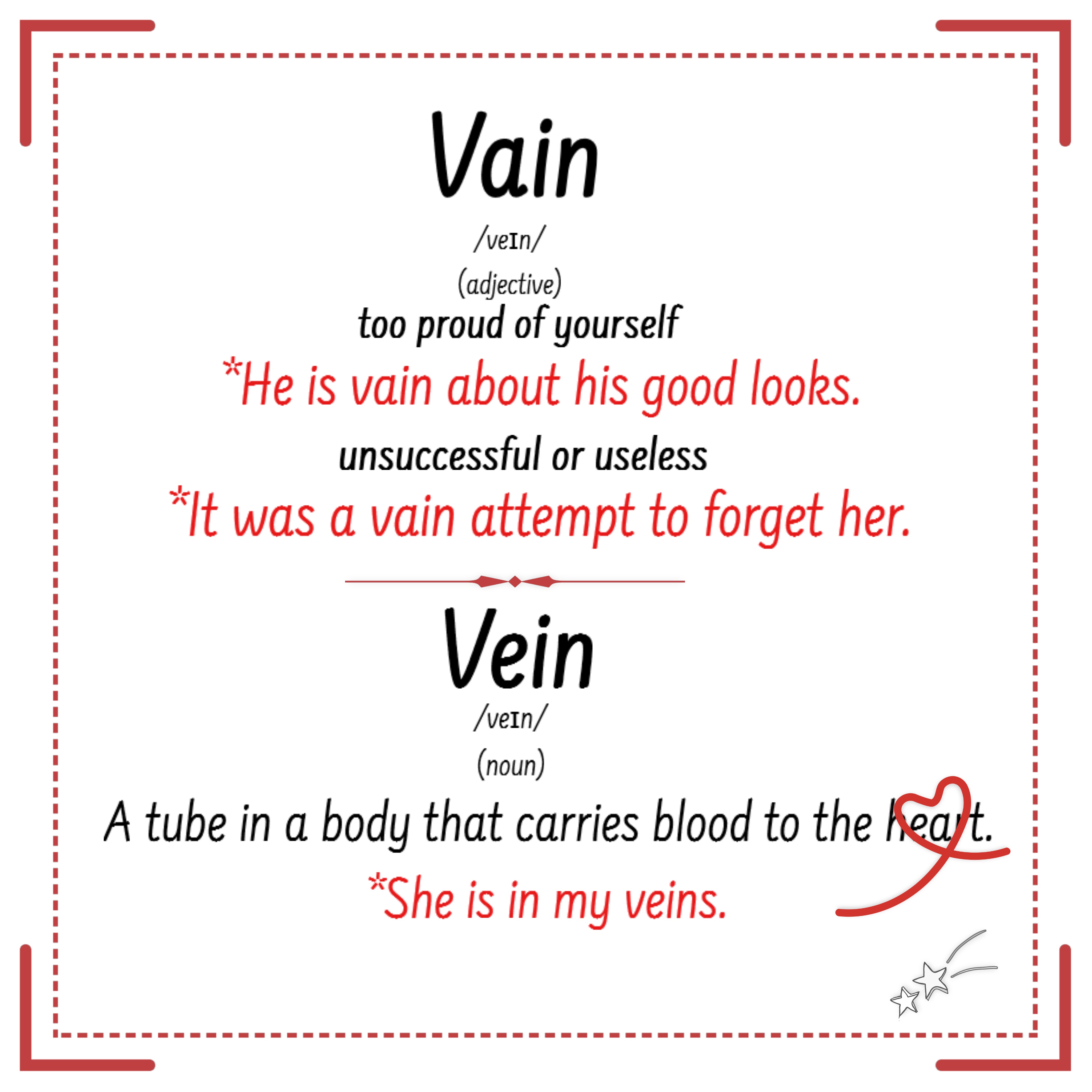Vain vs Vein - Easy English by Vesna